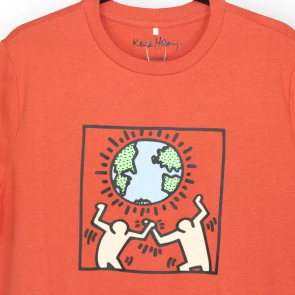 NEW XXL Keith Haring EARTH DAY T-Shirt World Peace For All - Picture 3 of 9